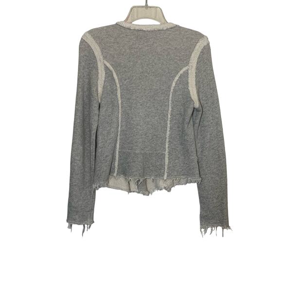 Lucky Lotus x Lucky Brand Grey Raw Hem Jacket M - Picture 9 of 10